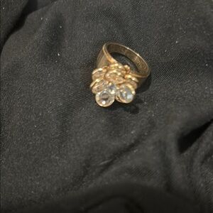 Elegant Gold and Silver Floral Ring